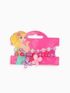 Браслеты детские Выбражулька «Бабочки», набор 2 шт., d=5 см цветные в серебре - фото 65399118