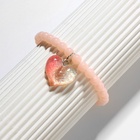 Набор детский «Выбражулька» 2 предмета: браслет, кольцо, принцесса, бежево-розовый (комплект 2 шт) - фото 26677752