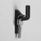 Крючок мебельный CAPPIO CKO006, однорожковый, черный - Фото 3