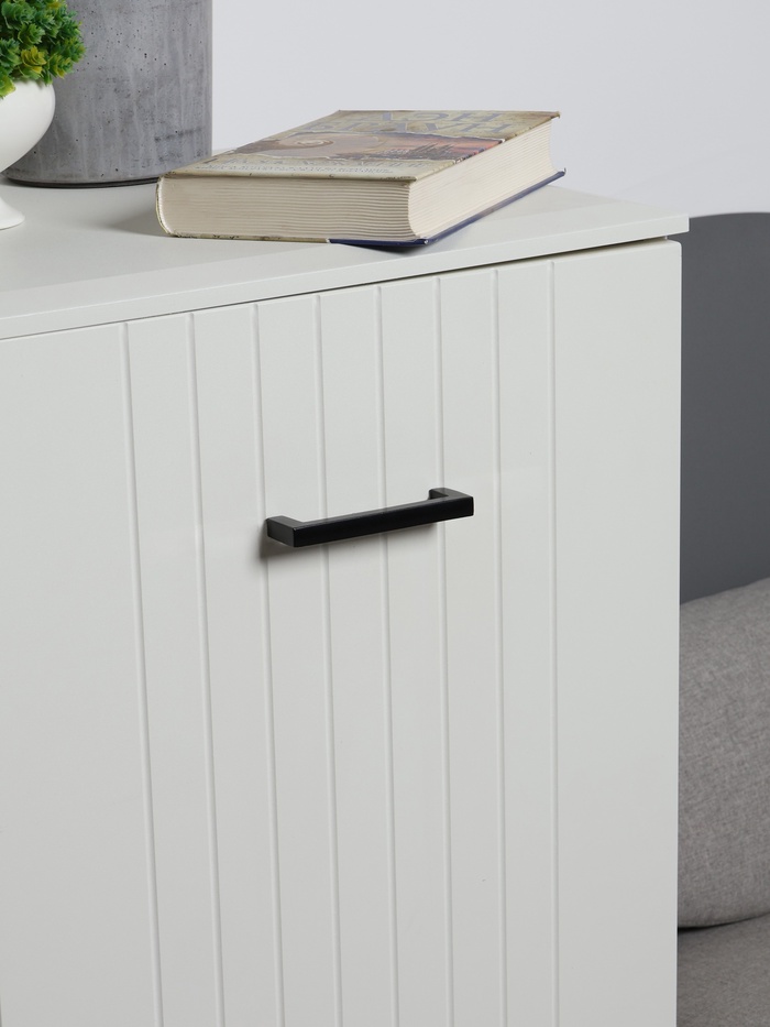 Ручка-скоба CAPPIO SQUARE RSC007, алюминий, м/о 96 мм, цвет черный - Фото 1