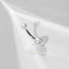 Пирсинг в пупок «Жемчуг», штанга L=1 см, белый в серебре - Фото 2