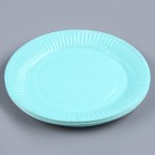 Одноразовая посуда: тарелка бумажная «Мятный»,однотонная, 18 см - Фото 3