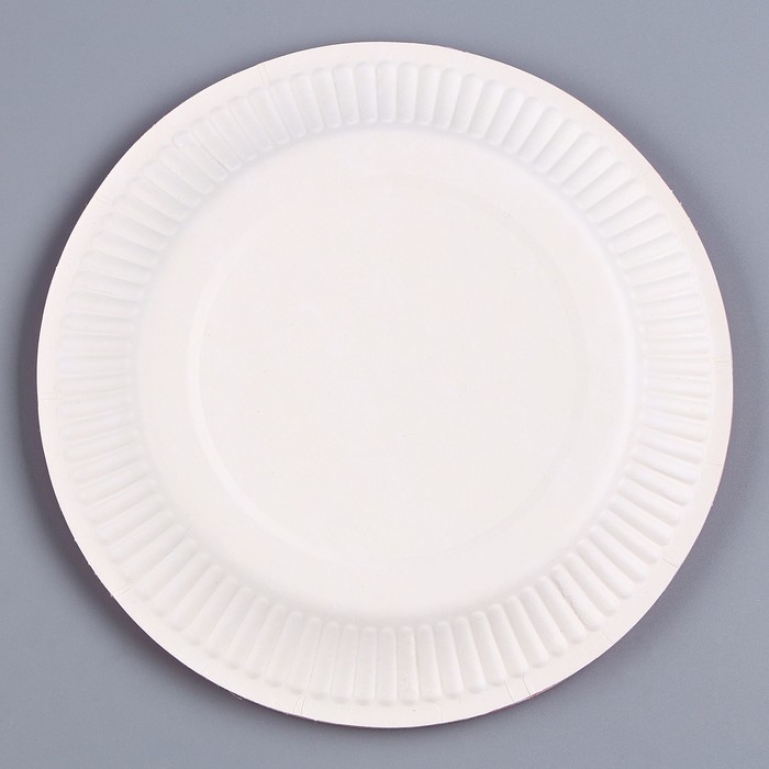 Тарелка бумажная «Фуксия», однотонная, 18 см 9847343