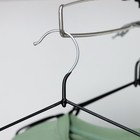 Набор вешалок антискользящих, металл с ПВХ покрытием, 41×20×0,3 см, 5 шт, цвет черный - Фото 3