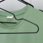 Набор вешалок антискользящих, металл с ПВХ покрытием, 41×20×0,3 см, 5 шт, цвет черный - Фото 4