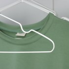 Плечики - вешалки антискользящие, металл с ПВХ покрытием, 41×20×0.3 см, 10 шт., белые - Фото 4