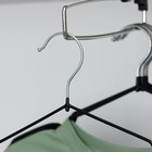 Набор вешалок антискользящих, металл с ПВХ покрытием, 41×20×0,3 см, 10 шт, цвет черный - Фото 3