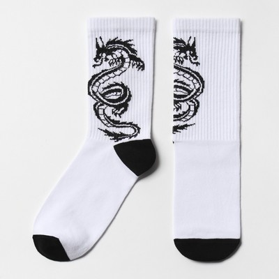 Носки женские «Дракон», белые, размер 25