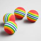 Набор из 4 игрушек "Полосатые шарики", диаметр шара 3,8 см (малые), микс цветов - Фото 3