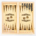 Настольная игра 2 в 1 нарды, шашки «Герб», деревянные, 60×60 см - Фото 2