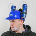 Каска «Утром выпил — день свободен», с отверстиями под банки, обхват головы 56-58 см - Фото 3