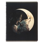 Тетрадь 48 листов в клетку Calligrata TOP "Девушка с волком", обложка мелованный картон, ТВИН-лак, блок офсет, белизна 95%, МИКС - фото 22754042