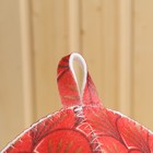 Набор для бани с принтом "Огненный дракон": шапка, тапки, коврик, красный - Фото 3