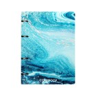 Тетрадь на кольцах, в клетку, 120 листов "Мрамор синий", пластиковая обложка, блок офсет - Фото 3