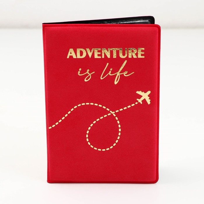 Обложка для паспорта «Adventure Is Life», искусственная кожа