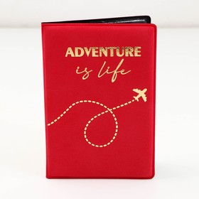 Обложка на паспорт Adventure Is Life, искусственная кожа