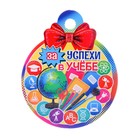 Медаль "За успехи в учёбе!" глобус, 10х10 см - фото 11052098