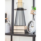 Металлический подсвечник, 13×13×22 см, цвет чёрный - фото 31145234