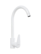 УЦЕНКА Смеситель для кухни ZEIN Z2504, однорычажный, картридж 40 мм, *БЕЗ ПОДИУМА* белый 9940756