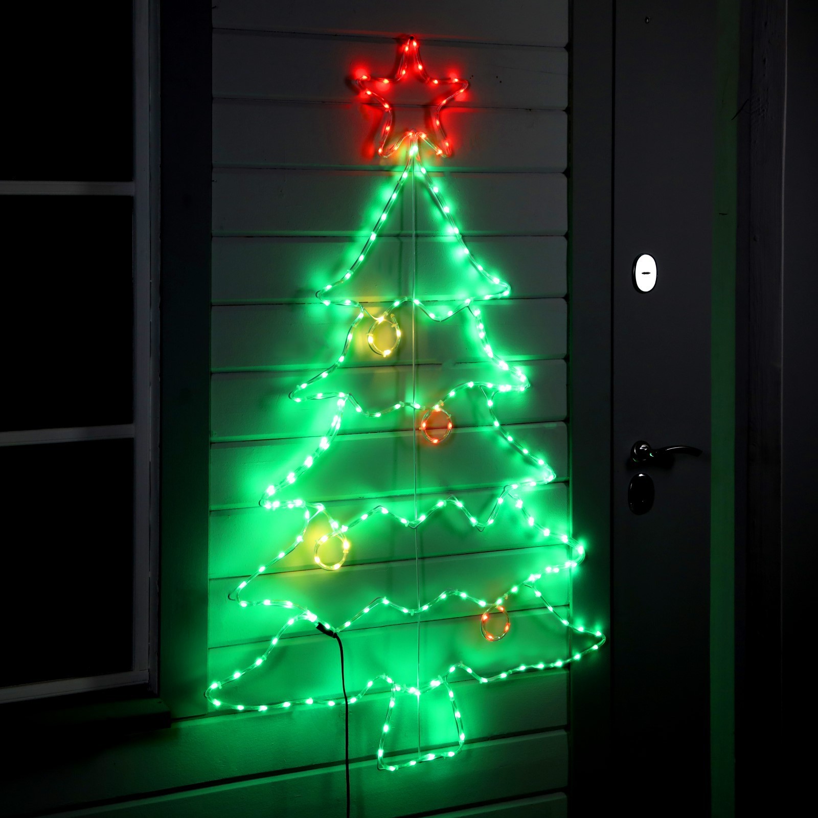 Светодиодная фигура «Ёлка», 95 × 150 см, дюралайт, 220 LED, 220 В ...