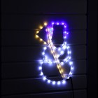 Светодиодная фигура «Снеговик», 48 × 52 см, дюралайт, 60 LED, 220 В, свечение белое/тёплое белое/синее - фото 7347962