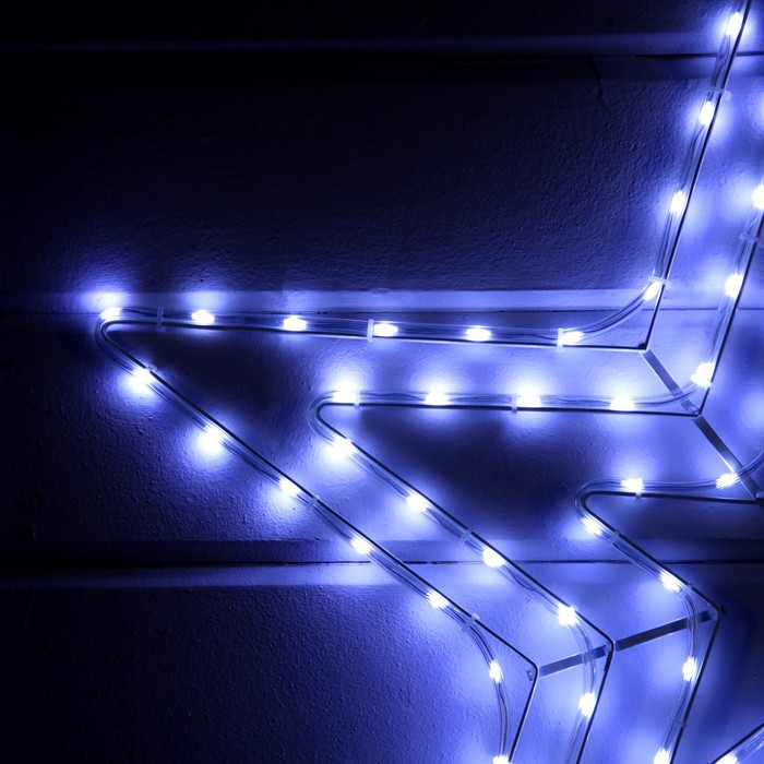 Светодиодная фигура «Звёзды», 80 см, дюралайт, 120 LED, 220 В, мигание, свечение белое - фото 1888711832