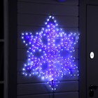 Светодиодная фигура «Снежинка», 90 см, дюралайт, 280 LED, 220 В, мигание, свечение белое/синее - фото 3967888