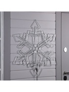 Светодиодная фигура «Снежинка», 90 см, дюралайт, 280 LED, 220 В, мигание, свечение белое/синее - фото 60819614