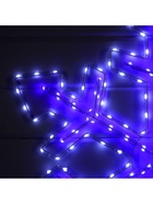 Светодиодная фигура «Снежинка», 90 см, дюралайт, 280 LED, 220 В, мигание, свечение белое/синее - фото 60819615