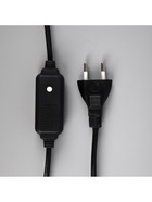 Светодиодная фигура «Снежинка», 90 см, дюралайт, 280 LED, 220 В, мигание, свечение белое/синее - фото 60819616