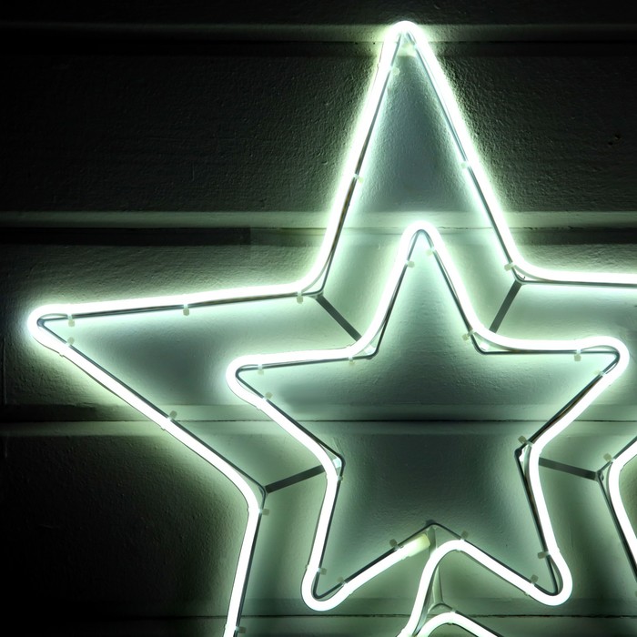 Неоновая фигура «Звезда», 55 см, 672 LED, 220 В, свечение белое - фото 1909290034
