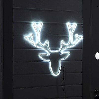 Неоновая фигура «Олень», 70×59 см, 448 LED, 220 В, свечение белое