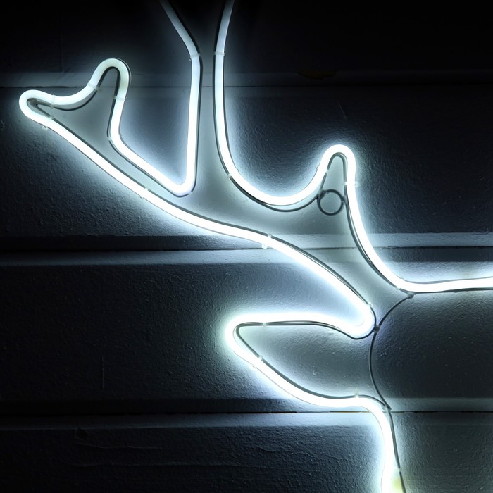 Неоновая фигура «Олень», 70 × 59 см, 448 LED, 220 В, свечение белое - фото 1907827680