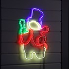 Неоновая фигура «Снеговик», 48 × 60 см, 448 LED, 220 В, свечение тёплое белое/синее/зелёное/красное - фото 3967908