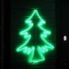 Неоновая фигура «Ёлка», 70 × 85 см, 560 LED, 220 В, свечение зелёное - фото 320068255