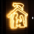Неоновая фигура «Рождественский вертеп», 85 × 75 см, 896 LED, 220 В, свечение тёплое белое