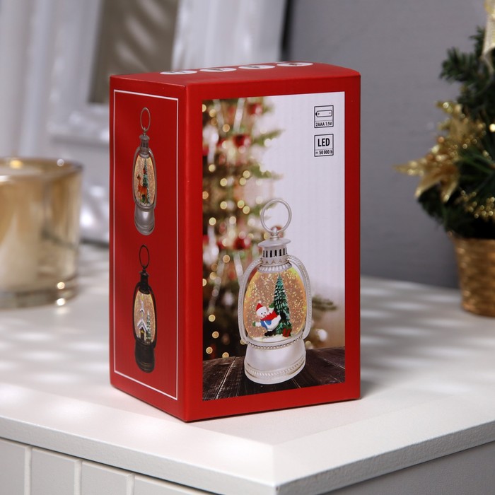 Светодиодная фигура «Дед Мороз» 7 × 12.5 × 6.5 см, пластик, батарейки АААх2 (не в комплекте), свечение тёплое белое