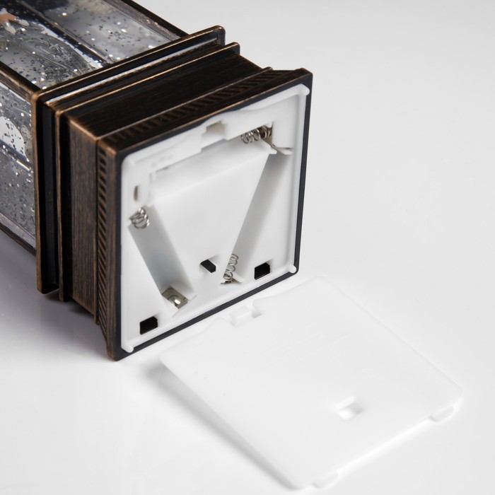 Светодиодная фигура «Фонарь с ангелом» 7.8 × 19.5 × 7.8 см, пластик, батарейки ААх3 (не в комплекте), USB, свечение тёплое белое