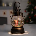 Светодиодная фигура «Фонарь с Дедом Морозом» 11×19×11 см, пластик, батарейки ААх3 (не в комплекте), USB, свечение тёплое белое - Фото 1