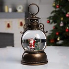 Светодиодная фигура «Фонарь с Дедом Морозом» 11×19×11 см, пластик, батарейки ААх3 (не в комплекте), USB, свечение тёплое белое - Фото 2