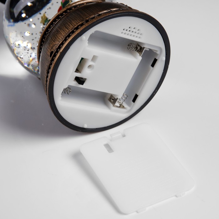 Светодиодная фигура «Фонарь с Дедом Морозом» 11 × 19 × 11 см, пластик, батарейки ААх3 (не в комплекте), USB, свечение тёплое белое