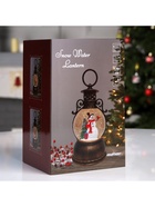 Светодиодная фигура «Фонарь со снеговиком» 11×19×11 см, пластик, батарейки ААх3 (не в комплекте), USB, свечение тёплое белое 9591296