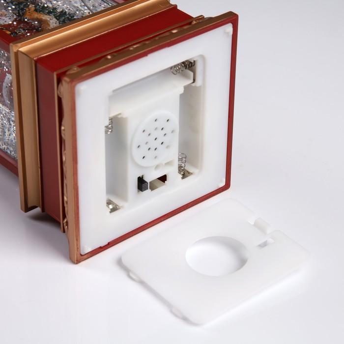 Светодиодная фигура «Фонарь с Дедом Морозом» 10.5 × 26 × 10.5 см, пластик, батарейки ААх3 (не в комплекте), USB, свечение тёплое белое