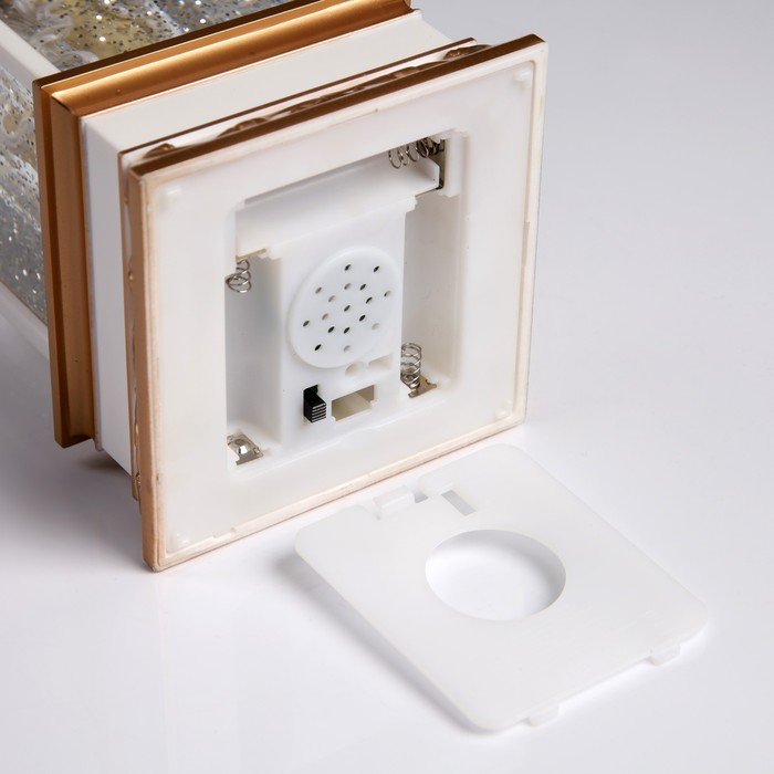 Светодиодная фигура «Фонарь с ангелом» 10.5 × 26 × 10.5 см, пластик, батарейки ААх3 (не в комплекте), USB, свечение тёплое белое