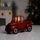 Светодиодная фигура «Машина Деда Мороза» 22 × 11 × 9 см, пластик, батарейки ААх3 (не в комплекте), USB, свечение тёплое белое - фото 11094670