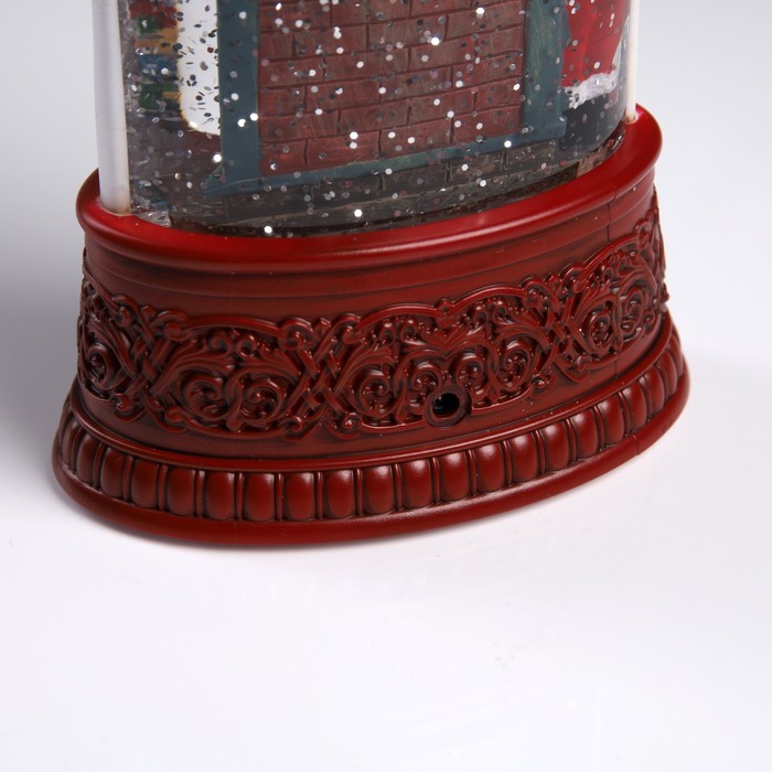 Светодиодная фигура «Свеча с Дедом Морозом» 12.3 × 24 × 8 см, пластик, батарейки ААх3 (не в комплекте), USB, свечение тёплое белое