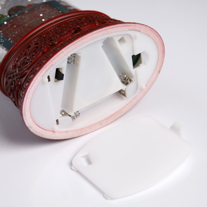 Светодиодная фигура «Свеча с Дедом Морозом» 12.3 × 24 × 8 см, пластик, батарейки ААх3 (не в комплекте), USB, свечение тёплое белое
