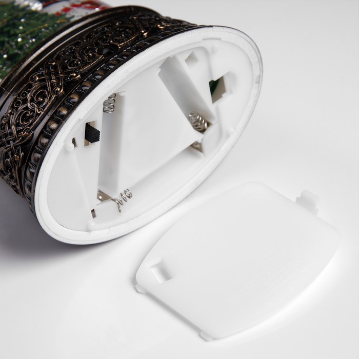 Светодиодная фигура «Свеча со снеговиком» 12.3 × 24 × 8 см, пластик, батарейки ААх3 (не в комплекте), USB, свечение тёплое белое