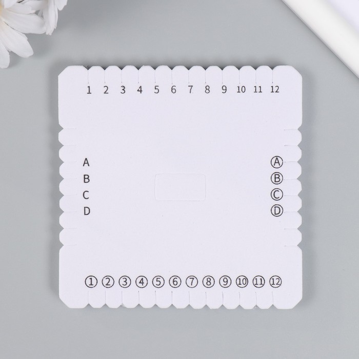 Диск для кумихимо квадратный для плетения шнуров, 10.2×10.2×1 см