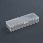 Органайзер для хранения, с крышкой, 1 секция, размер 9,3 × 3,1 × 1,6 см, цвет прозрачный - Фото 4
